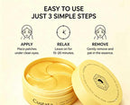 Custata 24K Gold Collagen Eye Patches – Anti-Aging Under Eye Masks for Puffiness, Dark Circles & Fine Lines
