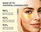 Custata 24K Gold Collagen Eye Patches – Anti-Aging Under Eye Masks for Puffiness, Dark Circles & Fine Lines